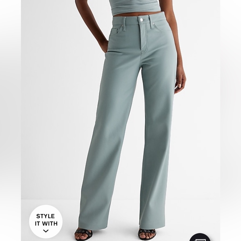 BRAND NEW High waisted faux leather pants